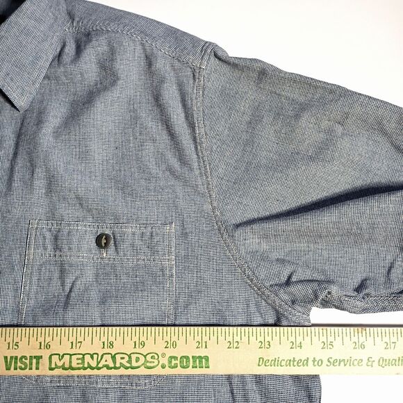 Ralph Lauren Polo Jeans Co Casual Button Up Short Sleeve Shirt Blue Men's L - Picture 7 of 8